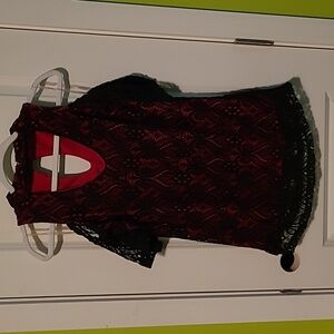 Sloane and Sadie lace collared top